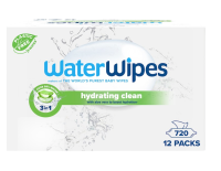 WATERWIPES Ubrousky vlhčené Hydrating clean bez obsahu plastů 12 x 60 ks