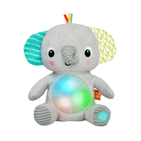BRIGHT STARTS Hračka plyšová hudební svítící Hug-a-bye Baby™ sloník 0m+