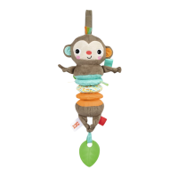 BRIGHT STARTS Hračka s melodií na C kroužku Pull, Play & Boogie™ opice 0m+