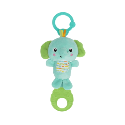 BRIGHT STARTS Hračka s melodií na C kroužku Tug Tunes™ slon 0m+
