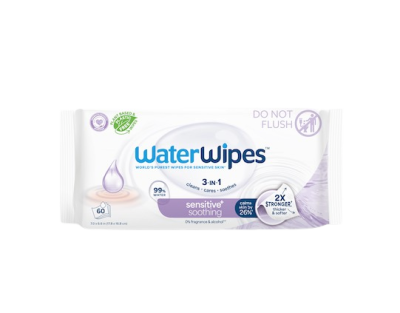 WATERWIPES Ubrousky vlhčené Soothing clean bez obsahu plastů 6 x 60 ks