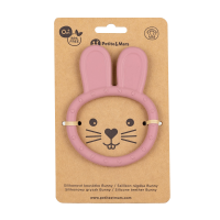 PETITE&MARS Kousátko silikonové Bunny Dusty Rose 0m+