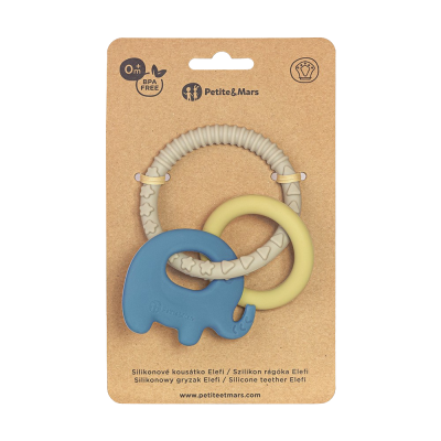 PETITE&MARS Kousátko silikonové Elefi 0m+