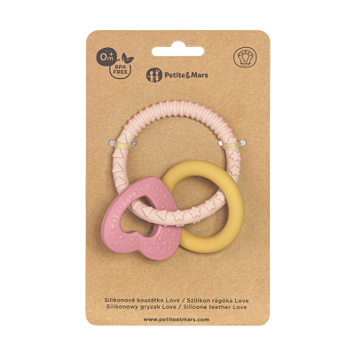 PETITE&MARS Kousátko silikonové Love 0m+