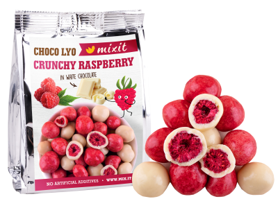 MIXIT Křupavé maliny v čokoládě do kapsy 70 g