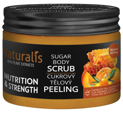 NATURALIS Cukrový tělový peeling Nutrition & Strength 250 g