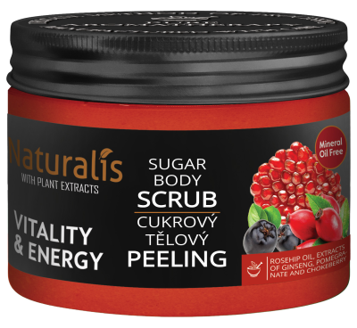 NATURALIS Cukrový tělový peeling Vitality & Energy 250 g