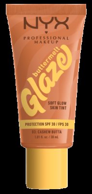 NYX PROFESSIONAL MAKEUP Buttermelt Glaze Soft Glow Skin Tint + SPF30, Cashew Butta 30 ml