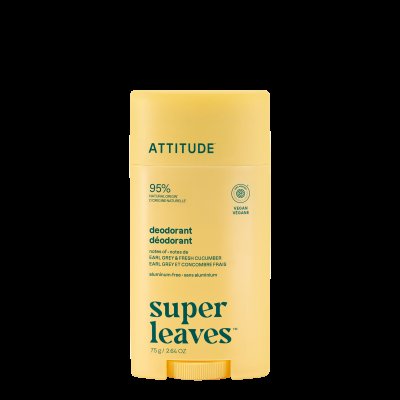 ATTITUDE Přírodní deodorant Super leaves - Earl Grey & okurka 75 g