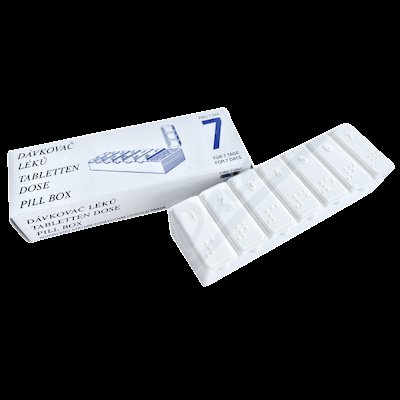 PILLBOX Dávkovač léků pro 7 dní dělený