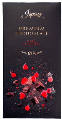ISPIRITI Hořká čokoláda 61% s kousky pomeranče 80 g