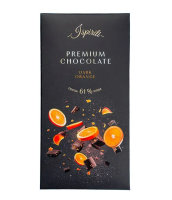ISPIRITI Hořká čokoláda 61% s kousky pomeranče 80 g