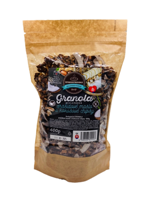 ŽITNOOSTROVSKÁ BEZLEPKOVÁ PEKÁREŇ BEST OF Granola arašidy-kokosové chipsy 400 g