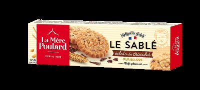 LA MÉRE POULARD Tradition Chocolate chip butter biscuits, papír 125 g