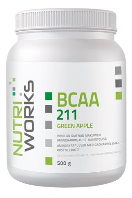 NutriWorks BCAA 2:1:1 zelené jablko 500g