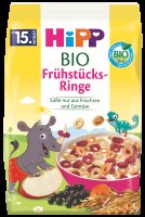 HIPP BIO Obilno-ovocné kroužky k snídani 120 g