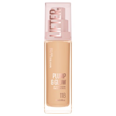 MAYBELLINE Lifter Foundation 118, rozjasňující make-up Plump & Glow 30 ml