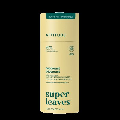 ATTITUDE Přírodní deodorant Super leaves  - earl grey a okurka bezplast 75 g