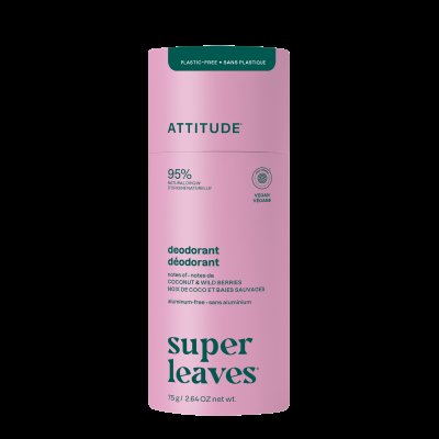 ATTITUDE Přírodní deodorant Super leaves  - kokos a lesní plody bezplast 75 g