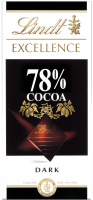 LINDT Čokoláda EXCELLENCE Extra hořká 78%, 100 g