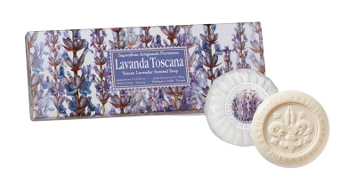 SAF FIORENTINO Tuhé mýdlo, Toskánská levandule 3 x 125 g