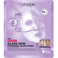 L'ORÉAL PARIS Revitalift Filler Glass Skin hydrogelová rozjasňující maska 25 kg