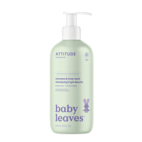 ATTITUDE Baby leaves Dětské tělové mýdlo a šampon 2v1 s vůní sladkého jablka 473 ml