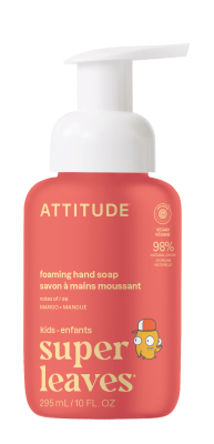 ATTITUDE Dětské pěnivé mýdlo na ruce Super leaves s vůní manga 295 ml