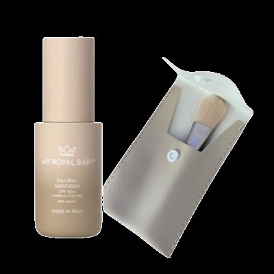 MYROYALBABY Přírodní opalovací krém SPF 50+, + kartáček s pouzdrem, 50 ml