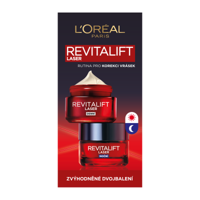 L'ORÉAL PARIS Revitalift Laser, dvojbalení denního a nočního krému 2 x 50 ml