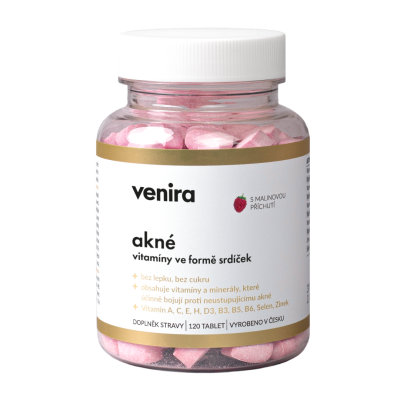 VENIRA akné ve formě srdíček 120 tablet