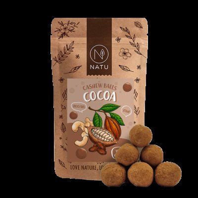 NATU Kakaové kuličky s kešu krémem 70 g