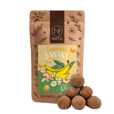 NATU Banánové kuličky s kešu krémem 70 g