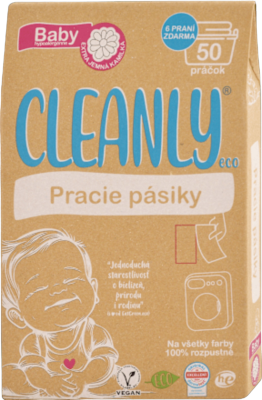 CLEANLY ECO Prací proužky pro miminka - Baby Heřmánek 50 ks