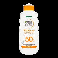 GARNIER Ambre Solaire Hydra24h Protect Ochranné opalovací mléko proti UV záření s velmi vysokou ochrannou SPF 50, 175 ml