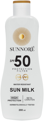 SUNNORÉ Opalovací mléko SPF 50, 200 ml
