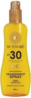 SUNNORÉ Transparentní sprej SPF 30, 200 ml
