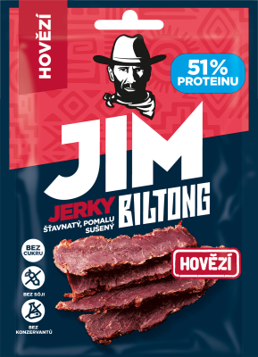 JIM JERKY Biltong Sušené hovězí maso 20 g