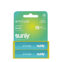 ATTITUDE Minerální balzám na rty Sunly SPF 15 bez vůně  - duopack 2 x 4.25 g