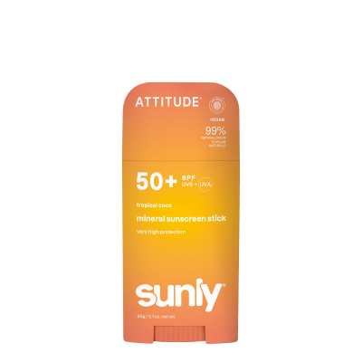 ATTITUDE Minerální opalovací krém Sunly SPF 50+ s vůní tropického kokosu 60 g