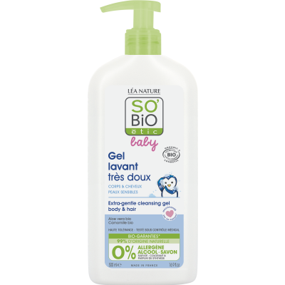SO´BIO ÉTIC Baby Gel mycí pro děti - extra jemný na tělo i vlasy bio 500 ml