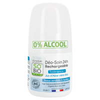 SO´BIO ÉTIC Deodorant roll-on 24h - Tolerance+ s Aloe vera BIO 50 ml
