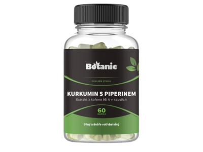 BOTANIC Kurkumin s piperinem - extrakt 95 % 60 kapslí