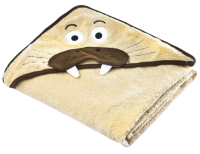 Dětská osuška Sensillo Water Friends 100x100 cm beige walrus