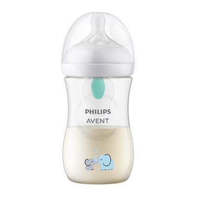 PHILIPS AVENT Láhev Natural Response s ventilem AirFree 260ml, 1m+, slon