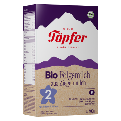 TÖPFER BIO 2 z kozího mléka – pokračovací kojenecká výživa 400 g