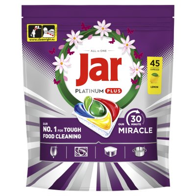JAR Our 30 Minute Miracle Platinum Plus Spring Kapsle do myčky nádobí 45 ks