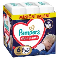 PAMPERS Plenkové kalhotky, Pants Night Velikost 6 80 ks