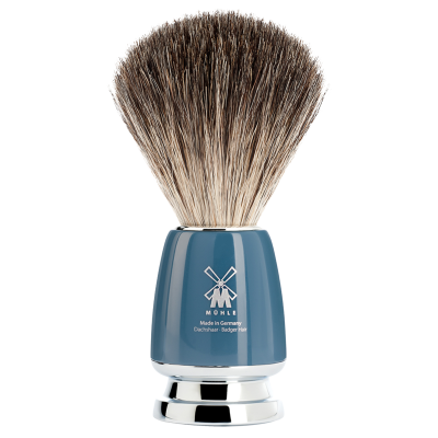 MÜHLE Štětka na holení Rytmo z jezevčích štětin, modrá pryskyřice