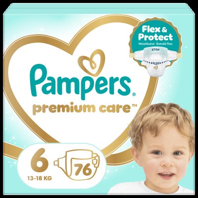 PAMPERS Premium Care Velikost 6, 13kg-18kg 76 ks
